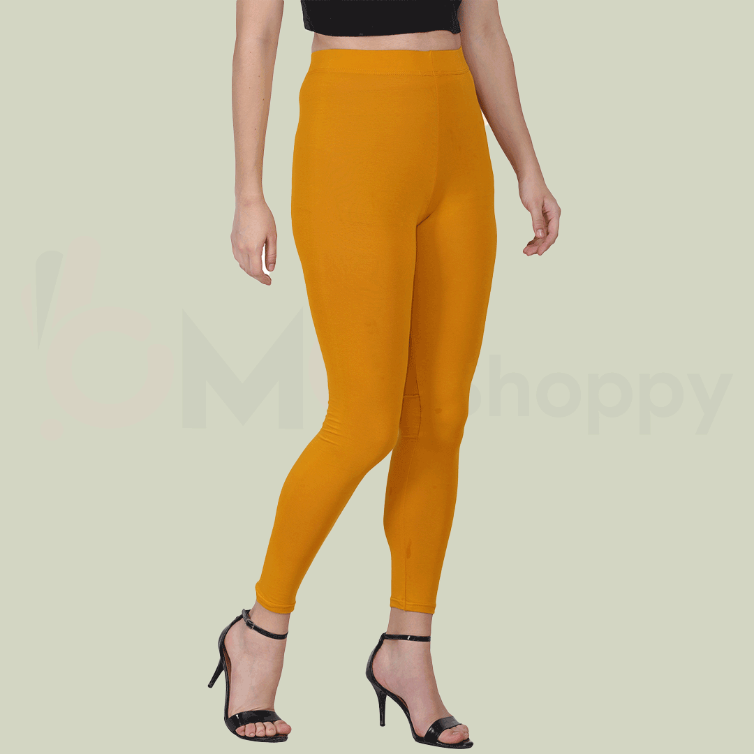 001 Golden Yellow Ankle Length Leggings