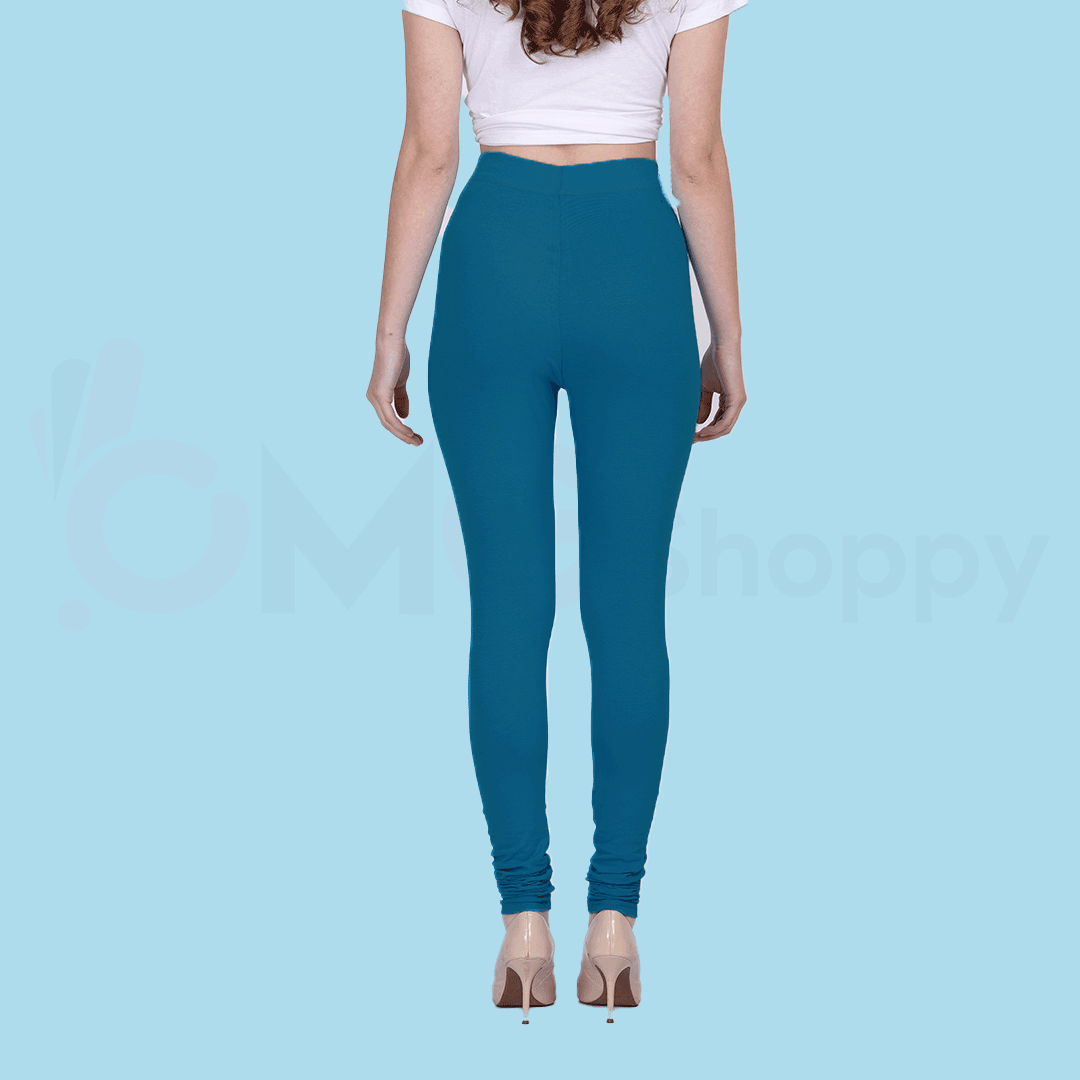 029 Crystal teal blue Ankle Length Legging