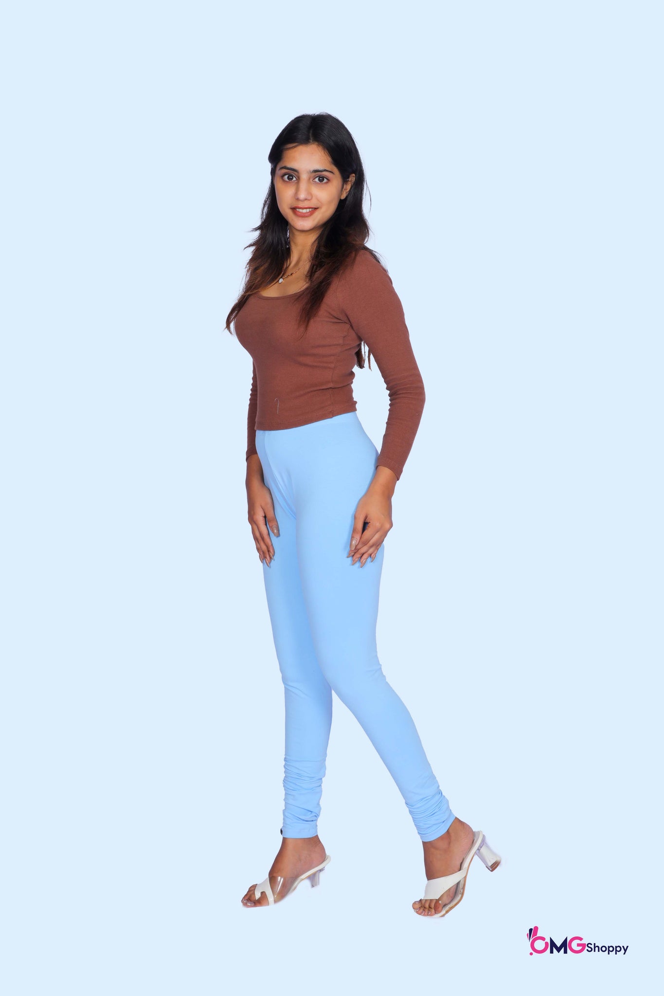 039 Sky Blue Full Length Legging