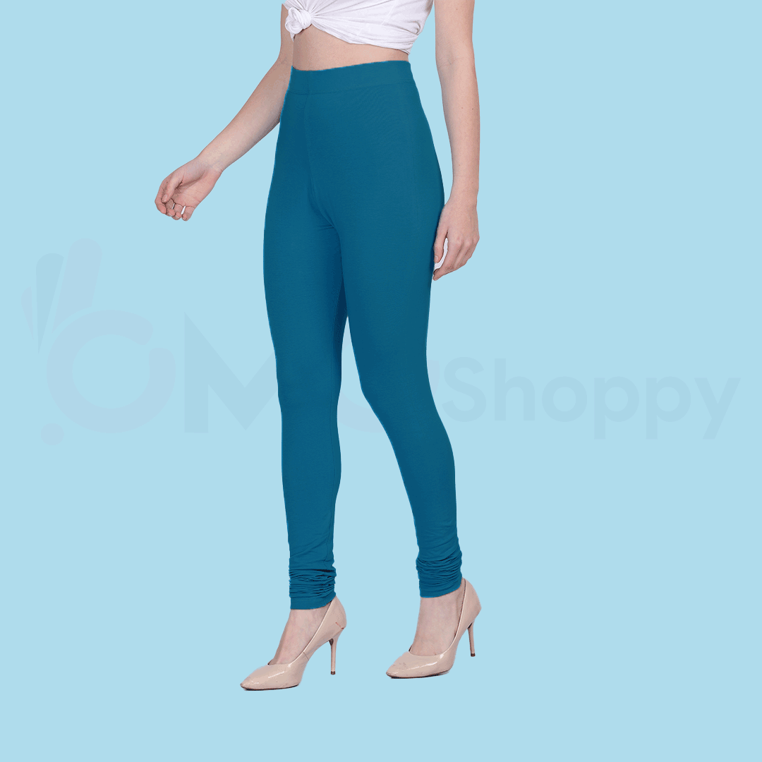 029 Crystal teal blue Ankle Length Legging