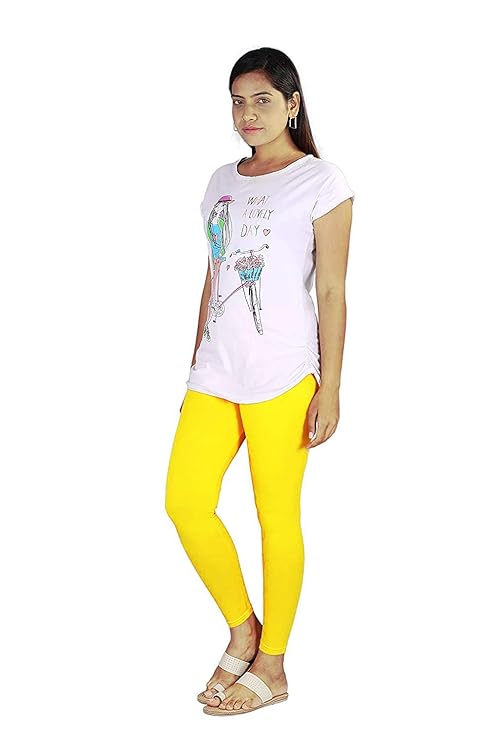 028 Lemon Yellow Ankle Length Legging