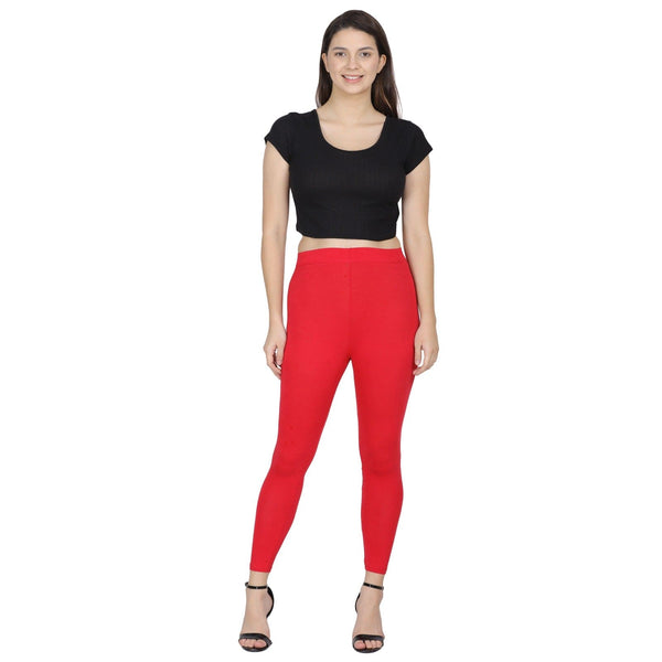 010 Carrot Red Full Length Legging