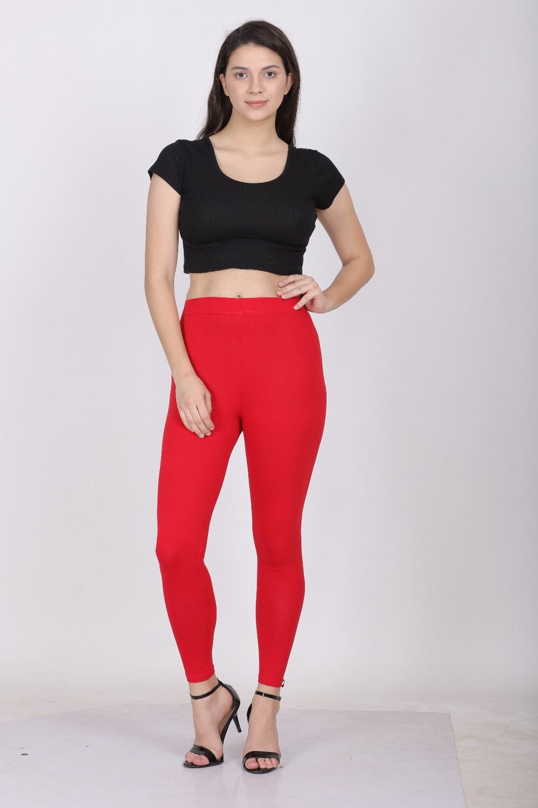 004  Red Ankle Length Legging