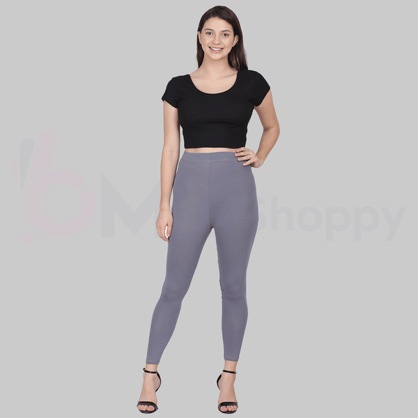 020 Steel Gray Women Ankle Length Legging