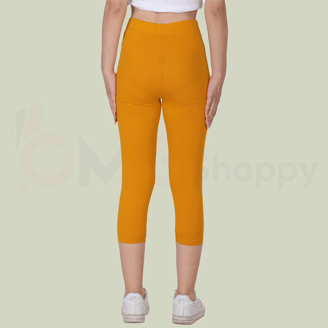 OMG Golden Yellow Women Capri - 001