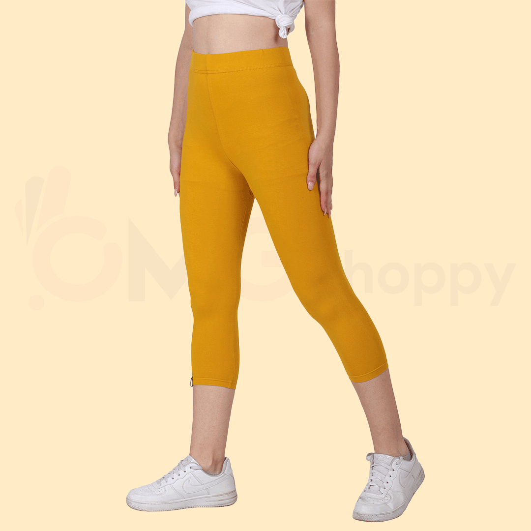 OMG Musterd Yellow Women Capri - 014